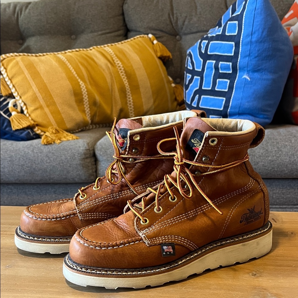 Premium Tan Leather Work Boots